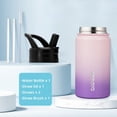 thumbnail image 7 of BJPKPK Water Bottle with Straw Lid, 15 oz Insulated Water Bottle, Stainless Steel Metal Water Bottles, Reusable Leak Proof BPA Free Thermos, Flask, Cups,Violet, 7 of 7