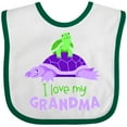 thumbnail image 3 of Inktastic I Love My Grandma Cute Turtle Family Boys or Girls Baby Bib, 3 of 4