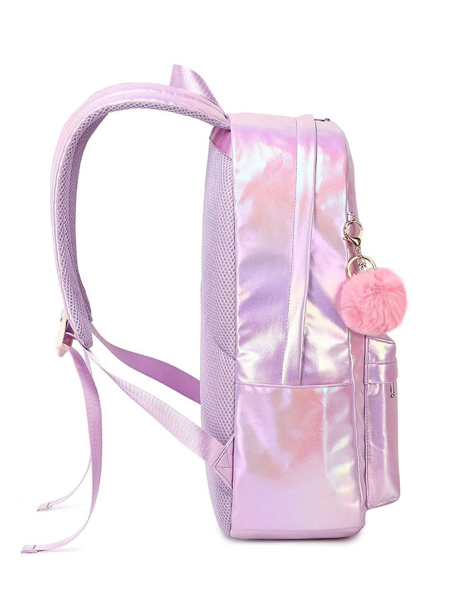 KAMUGO Backpacks for Girls with Lunch Bag & Pencil Case,Ergonomic School Backpacks (Purple)