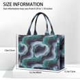 thumbnail image 3 of Large Capacity Tote Bag,Blue Green Gold Marble Pattern Handbag Fashion Luxury Tote Bag,15.7"x13"x 5.1" Inches,Laptop Compatible, 3 of 6