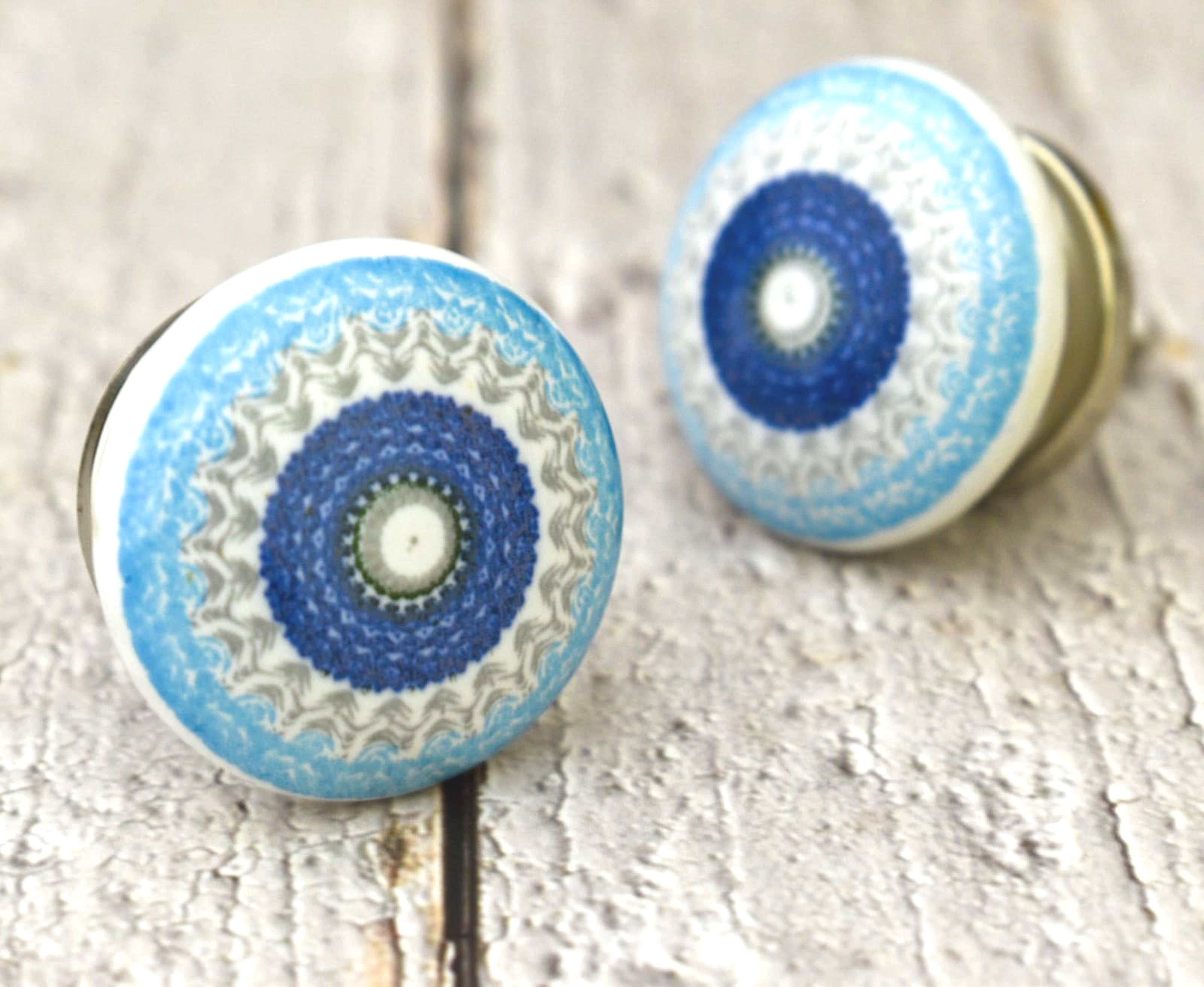 India House Ceramic Multicolor Knobs Kitchen Cabinet Drawer Knobs Hardware Knobs Handmade Knobs Cabinet Knobs Ceramic Door Knobs. Set of 20