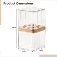 thumbnail image 5 of Makeup Brush Holder with Cover,Clear Makeup Brush Organizer with 16 Holes,Dustproof Cosmetic Brush Storage Box,Plastic with Wood Dividers, 5 of 5