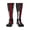 1 Black, variant on Women's Knee High Socks Thin Red Firefighter Line Flag Outdoor Casual Tube Socks