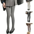 thumbnail image 2 of Women Ribbed Vertical Striped Sweater Tights Solid Color Warm Cotton Pantyhose, 2 of 21