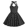 thumbnail image 1 of Yanlir Robe d'Été Élégante pour Filles – Robe Sans Manches à Col Rond avec Design à la Taille pour Tenues Décontractées 3-8 Ans (Noir#1,5-6 Ans), 1 of 5