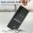 thumbnail image 4 of for Samsung Galaxy S25 Ultra Back Case, Luxury Ultra Slim Carbon Fiber Card Slot with Kickstand Shockproof Protective, Support Car Magnetic Mount Case Cover for Samsung Galaxy S25 Ultra, Black, 4 of 10