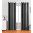thumbnail image 3 of Tyidzon Blackout Curtains for Bedroom 78 Inch Long, 1 Panel Curtain Grommet Thermal Insulated Room Darkening Curtains for Living Room (Black, 39 x 78 Inch), 3 of 8