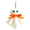 Orange, variant on Halloween Flying Ghost on Broomstick Lighted Hanging Decoration -Outdoor Halloween Decoration Hanging Ghost for Front Porch Yard Patio Tree