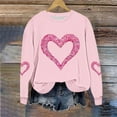 thumbnail image 5 of Vetsdori Womens Plus Size Sweatshirts Gifts for Girlfriend Casual Tops Valentine's Days Pink, Loose Sweatshirts for Women Love Heart, 5 of 5