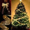 thumbnail image 2 of LED Ribbon Gold Satin Lights DIY Ribbon Warm White Light Atmosphere Light String Christmas Tree Decorative Lights Festive Wedding Gift Box Packaging Ribbon Light String Gong Bohan unisex, 2 of 2