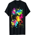 thumbnail image 2 of BESTLUCKY Color Splatter Colorful Paint Party Funny Team T-Shirt, 2 of 6