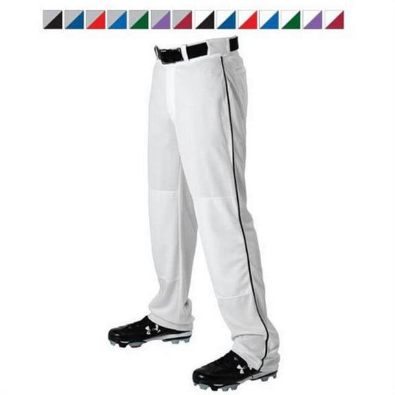 Alleson Athletic 605WLBY Youth Baseball Pant with Braid - Gray Forest