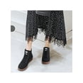 thumbnail image 4 of UKAP Womens Ankle Booties Punk Winter Boots Platform Combat Boot Outdoor Short Bootie Slip Resistant Shoes Black 6, 4 of 9