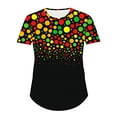 thumbnail image 5 of T-shirts Décontractés pour Femmes à Imprimé, Manches Courtes, Coupe Ample, Grande Taille, Tunique à Col Rond, 5 of 5