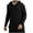 Black, variant on Wyobmus Mens Hoodies Pullover Solid Color Casual Button Sweatshirt Long Sleeve Lightweight Drawstring Hooded Jogging Tops Blue