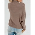 thumbnail image 3 of Sherrylily Fall Women Turtleneck Sweaters Batwing Pullover Winter Loose Knit Jumper, 3 of 6