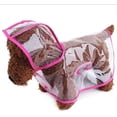 thumbnail image 1 of Impermeable para mascotas, impermeable ligero de plástico transparente con capucha para mascotas (rosa, L), 1 of 5