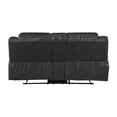 thumbnail image 4 of Lexicon Hazen Microfiber Double Reclining Love Seat with Center Console in Black, 4 of 5
