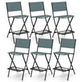 thumbnail image 1 of Gymax Tabourets de Bar Pliants - Ensemble de 6, Bleu, 1 of 8