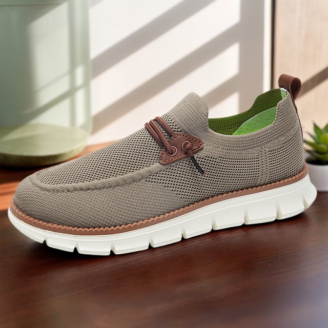 Zapatillas de deporte sin cordones para hombre, zapatillas de deporte de malla, mocasines casuales antideslizantes para deportes al aire libre