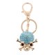 thumbnail image 1 of Rhinestone Crystal Fashion Skull Crossbones Keyring Keychain Blue Soledad Crystal Llavero, 1 of 4