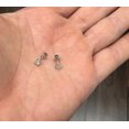 thumbnail image 4 of 18K Solid White Gold .20ct twt Diamond Studs Covered Screwback Earrings, 4 of 5