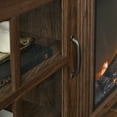 thumbnail image 4 of Walker Edison Farmhouse Fireplace TV Stand for TVs up to 80", Dark Walnut, 4 of 16