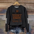 thumbnail image 4 of Chandail en Molleton pour Femmes Rugby Imprimé Chemises pour Femmes Football Maman Chandail en Molleton Col Rond Manches Longues Chandail en Molleton Noir m, 4 of 4