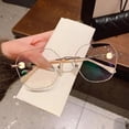 thumbnail image 2 of Sparkling Rimless Reading Glasses for Women, Stylish Lightweight Metal Frame Eyeglasses for Daily Use, 2 of 5