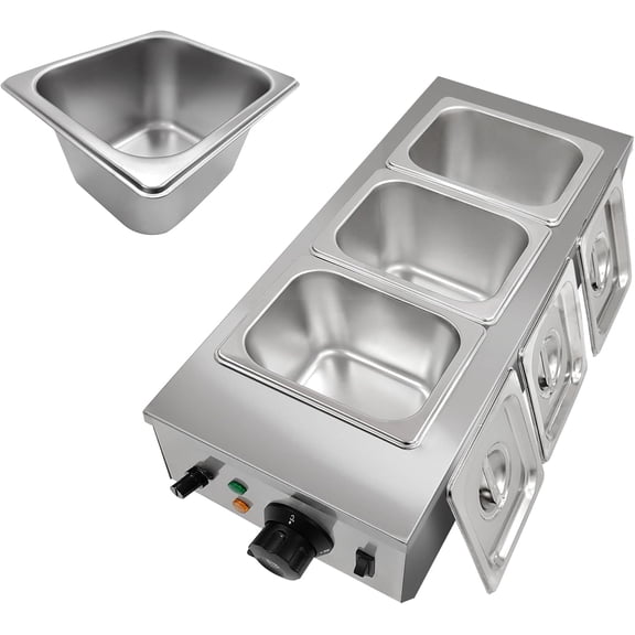 Rugerasy 1200W 3 Tanks Chocolate Melter,Chocolate Tempering Machine with Lid and Temperature Limiter,Electric Chocolate Melting Pot for Milk Coffee,3 Tanks