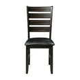 thumbnail image 4 of CoSoTower Black Synthetic Leather & Espresso Finish Side Chair, Set of 2, 4 of 6