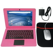 T&C 10.1 Inch Kids Laptop Computer powered by Android 7.1.1 OS, 2gb Ram, 32gb Rom, Bluetooth, Wi-Fi- Pink