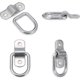 thumbnail image 1 of D Ring Tie Downs Heavy Duty Tie Down D-rings Anillo de amarre de anclaje con soporte de montaje para cargas en barcos Remolques Camiones Rv Montaje en piso (2 piezas, LingWen 8390606492890, 1 of 1