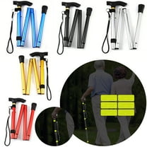 Folding Cane for Men & Women, Adjustable Height Lightweight Aluminum Walking Stick with Ergonomic Handle & Non-Slip Tip, Collapsible Travel Cane for Seniors, Elderly & Injured