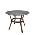 thumbnail image 3 of Black and White French Bistro Set Includes 40" Table and 4 Chairs with Arms by Chivari, 3 of 15