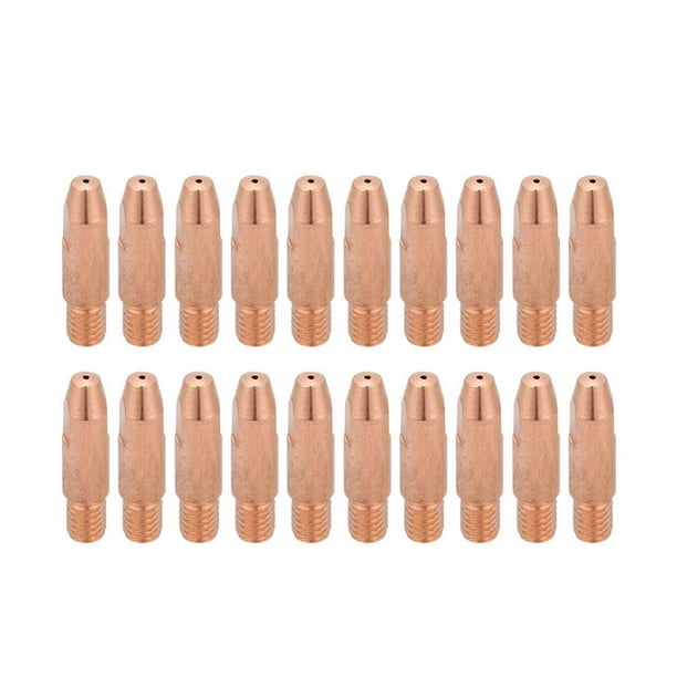 Punta De Soldadura 20 Piezas Puntas De Contacto De Soldadura Antorcha De Soldadura De Cobre Rojo Punta De Contacto For Antorcha De Soldadura Binzel 24KD MIG/MAG (0.8 Mm, 1.0 Mm, 1.2 Mm)