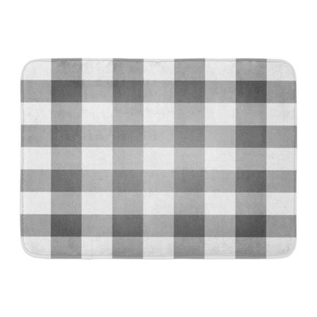 Buffalo Check Rug SIDONKU Gray Buffalo Lumberjack Plaid Pattern Check White Abstract Black Doormat Floor Rug Bath Mat 23.6x15.7 inch ()