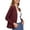 Wind Red, variant on Asklazy Women's Casual Open Front Cardigan Peplum Knit Sweater,Black（S-2XL)