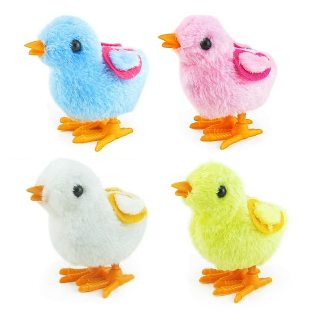 1PCS Wind Up Chick Easter Toy Animal Kit Hop Chick Jumping Plush ...