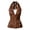Brown, variant on Women's Y2K Polka Dots Tie Backless Halter Top V Neck Ruffle Hem Peplum Going Out Crop Tank Tops for Women by Awwp Black L