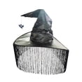 thumbnail image 2 of Sombrero De Bruja De Ala Ancha Clásico Con Borla Para Decoración De Fiesta De Máscaras., 2 of 8