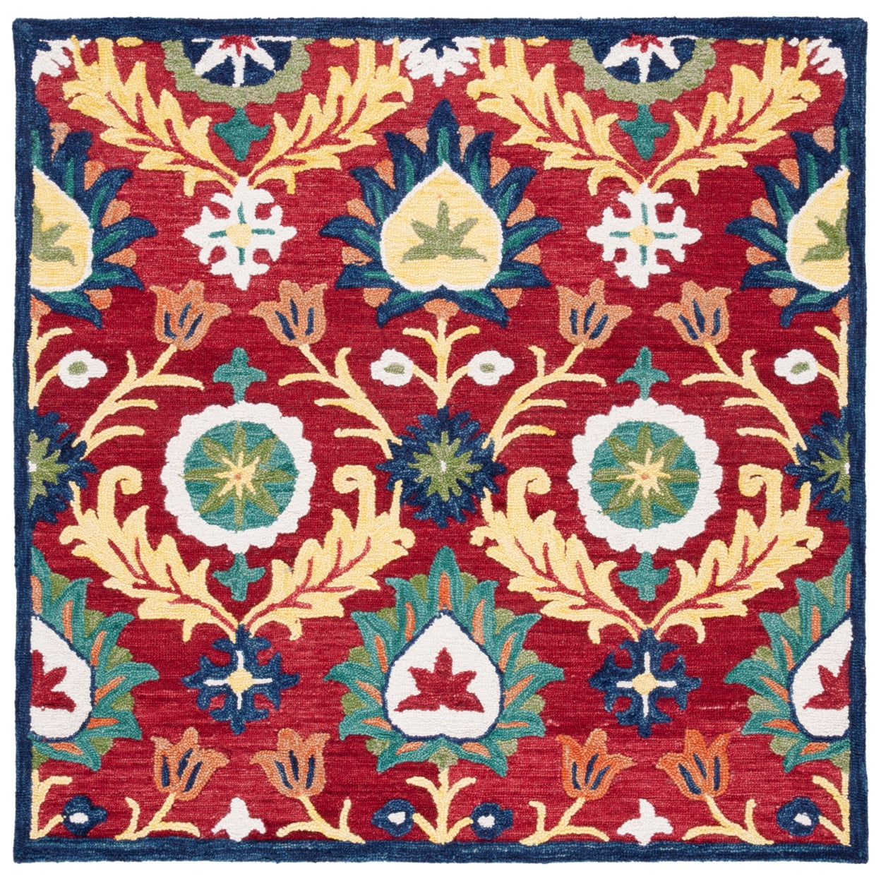 SAFAVIEH Blossom Cantor Floral Area Rug, Red/Yellow, 8' x 10'