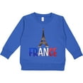 thumbnail image 2 of Inktastic France Eiffel Tower Flag in Text Toddler Sweatshirt, 2 of 4