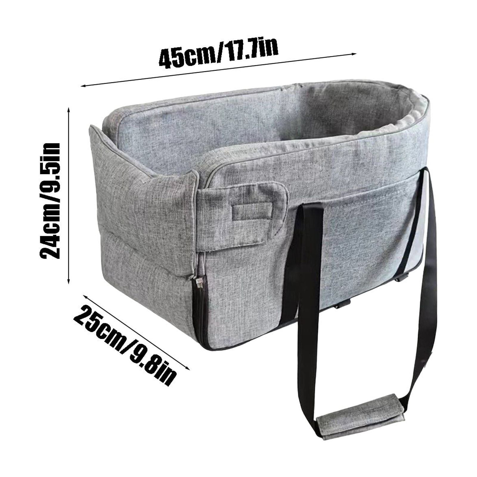 Multi-Function Small Dog Car Seat Center Console & Carrier - Sturdy Console Dogs Car Seats for Small Dogs & Cats, Pet Dog Bed for Cars Back Seat