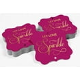 thumbnail image 4 of Inkdotpot Pack Of 100 Let Love Sparkle Wedding Paper Tags DIY Craft Bracket Shape Real Gold Foil Hang Tags, 4 of 6