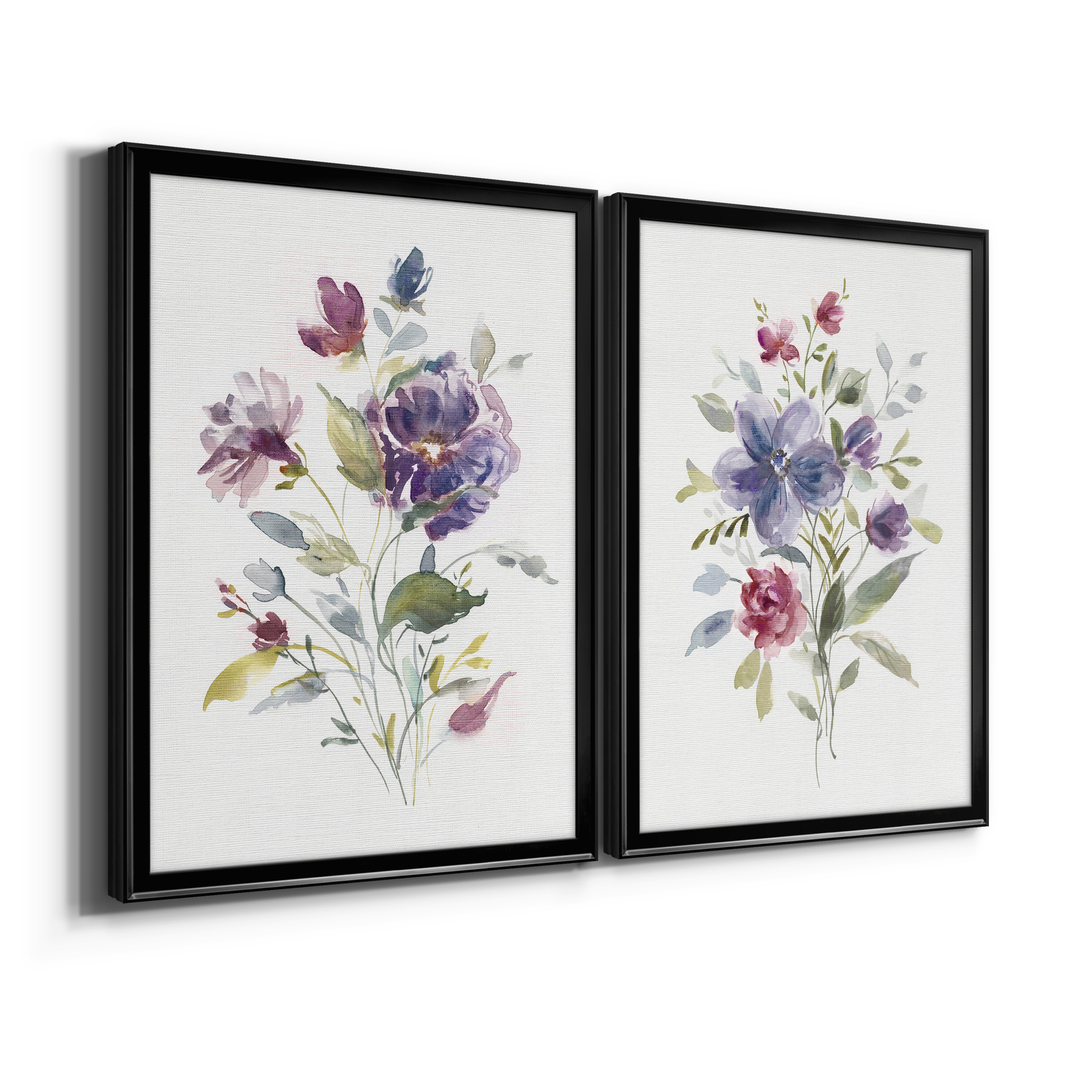 2 Piece Set Color Variety I Premium Framed Canvas - Ready to Hang - 22.5 x 30.5 Each - Black Frame