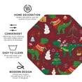 thumbnail image 4 of Balery 4 Pcs Dinosaur Christmas Happy New Yearleather Coasters Set, Drink Table Cup Coasters For Living Room Kitchen Coffee Decor, 4 of 9