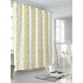 thumbnail image 5 of Yellow Grey Botanical Waterproof Fabric Shower Curtain,Pastoral Spring Summer Leaf Aesthetics Shower Curtain for Bathroom Curtains Bathtubs Hotel Washable Shower Curtains with 12 Hooks Small 36x72in, 5 of 6