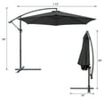 thumbnail image 4 of Devoko 10 Ft Patio Offset Cantilever Umbrella Outdoor Market Hanging Umbrellas with Crank & Cross Base, Black, 4 of 8