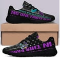 thumbnail image 3 of Suicide Prevention Awareness No One Fights Alone Shoes Sneakers Black Size 11.5, 3 of 7